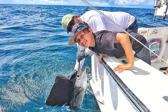 Successful fishing charter with fresh catch